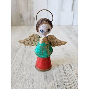 . Vintage paper mache Angel Cherub Nativity shabby chic village Xmas decor